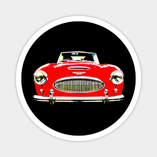 Austin Healey 3000 Mk2 1960s British classic car high contrast red Magnet